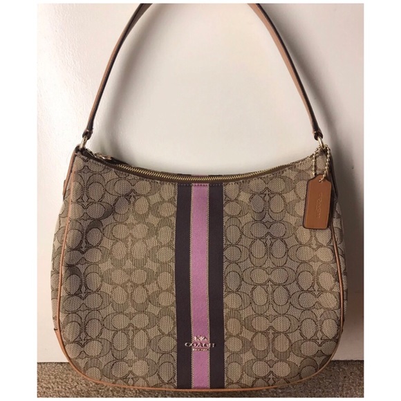 🌺SALE COACH HOBO SIGNATURE JACQUARD W/STRIPE BAG - Picture 2 of 8